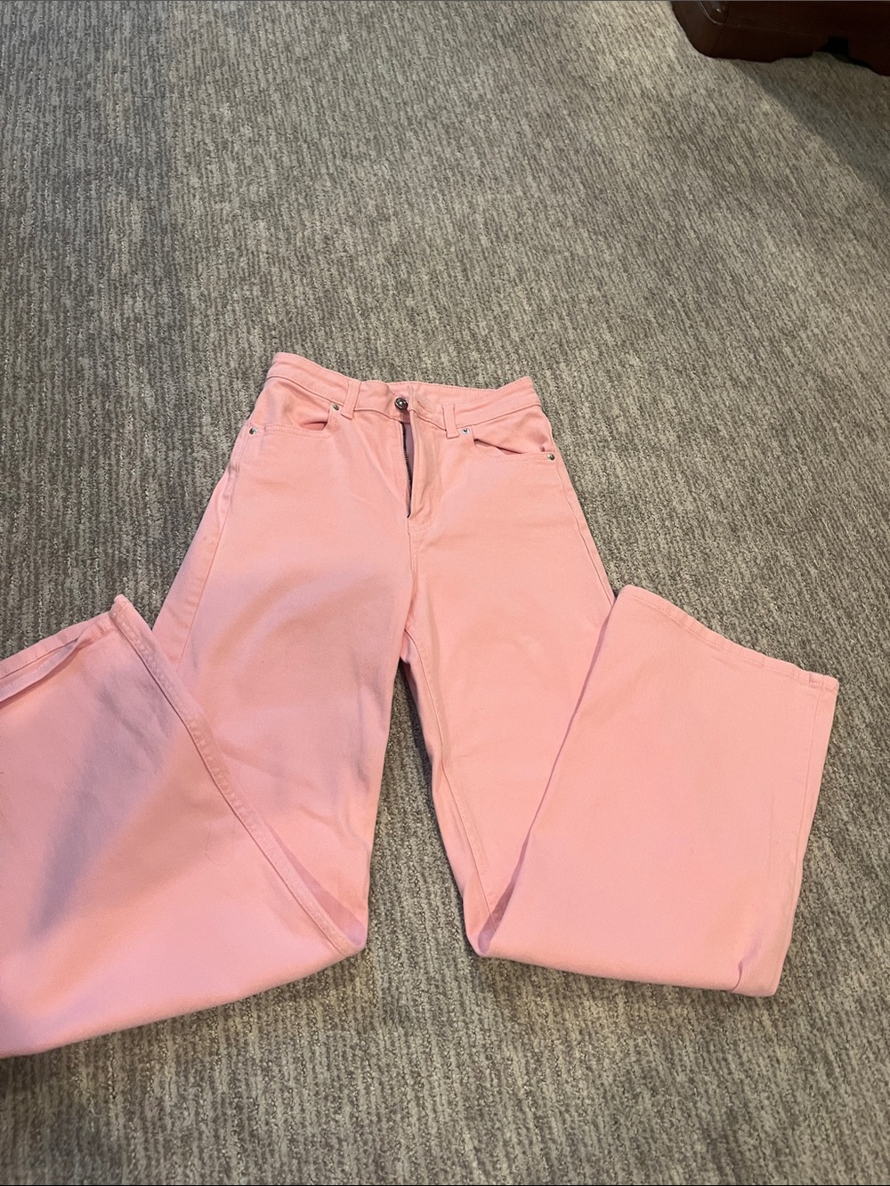 Divided Pink Flare High-Rise Jeans H&M size 0